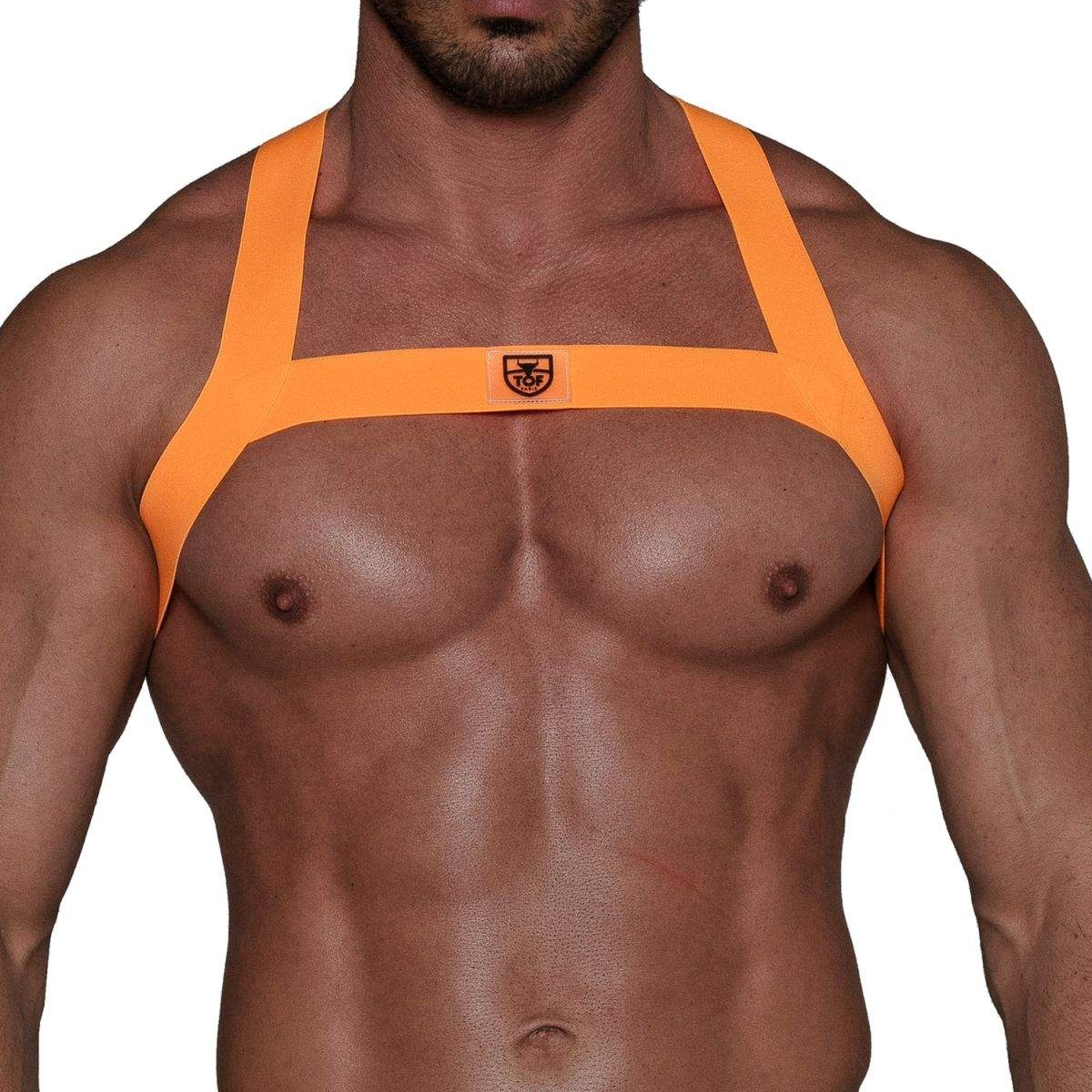 TOF Paris Fetish Elastic Harness - Neon Orange