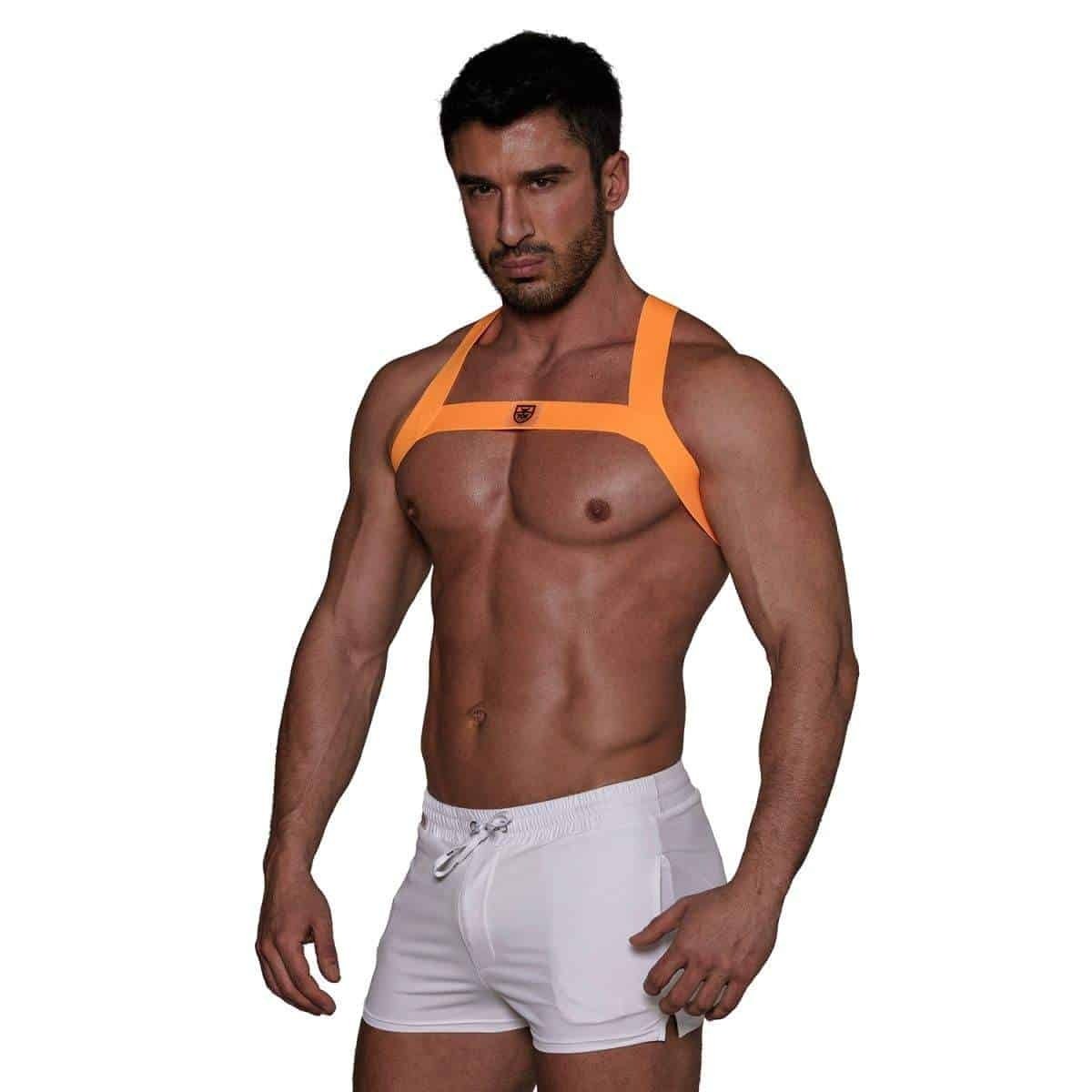 TOF Paris Fetish Elastic Harness - Neon Orange