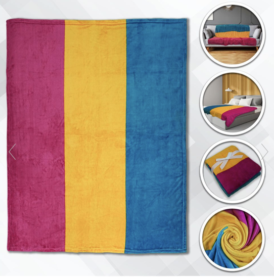 Pansexual Pride Flag Blanket