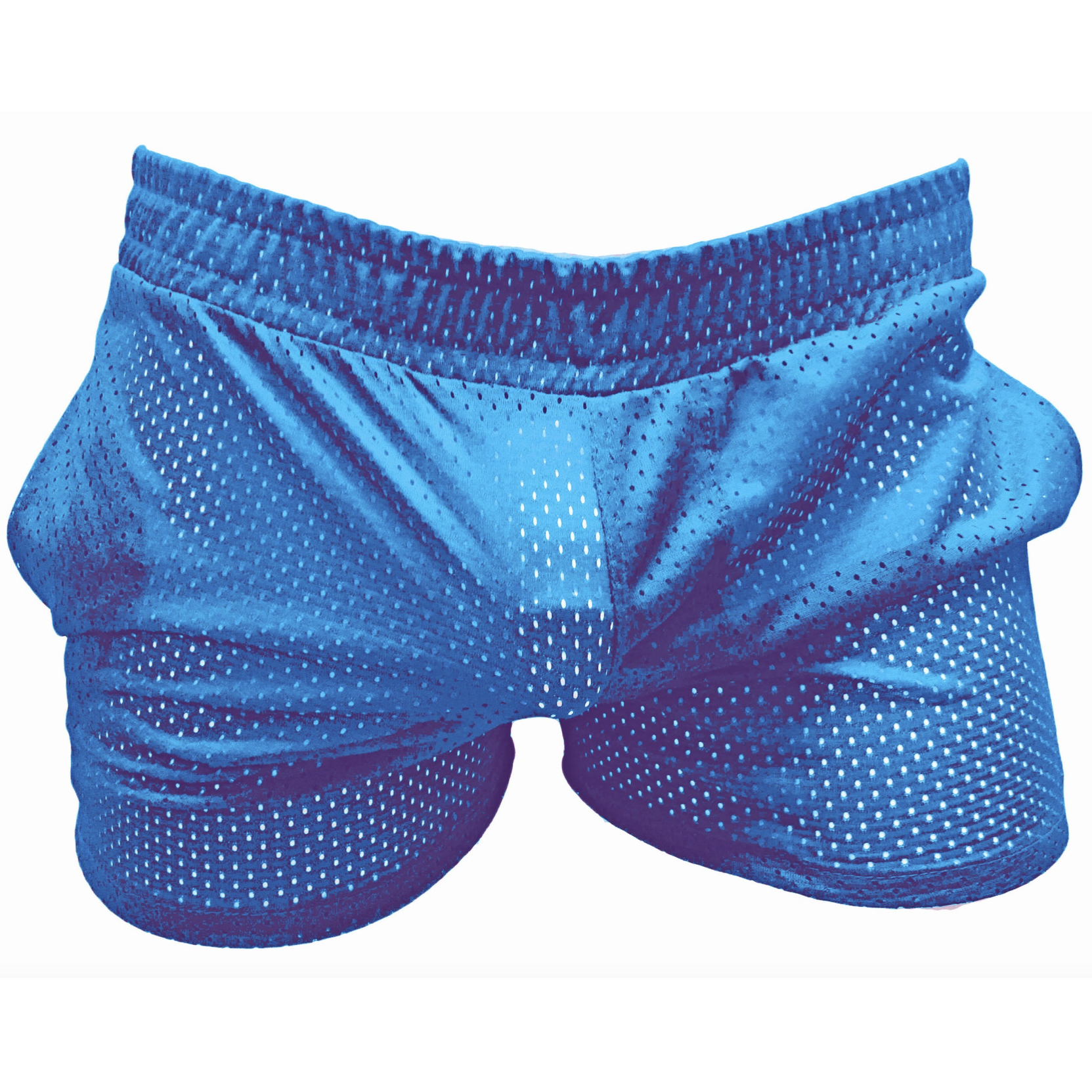 Knobs Mesh Booty Shorts - Electric Blue