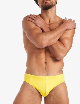 Teamm8 Grid Swim Brief - Bondi Yellow - sale