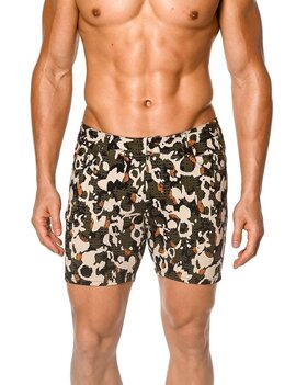 ST33LE Limited Edition 5" Knit Shorts - Kale/Black Abstract