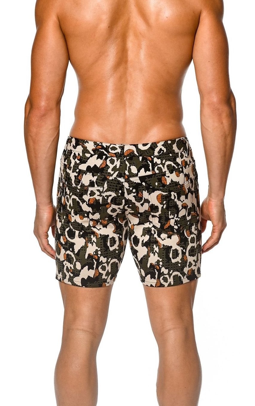ST33LE Limited Edition 5" Knit Shorts - Kale/Black Abstract