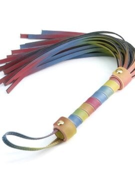 Spectra Bondage Flogger - Rainbow
