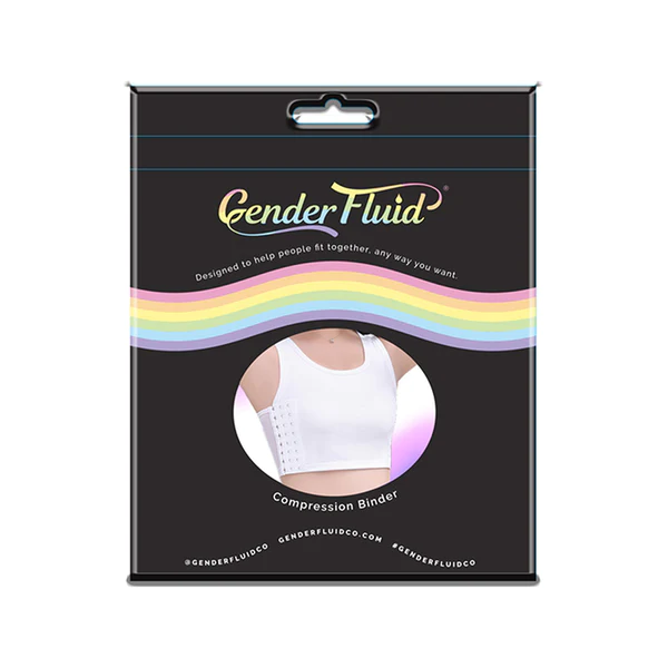 Gender Fluid Chest Compression Binder - White