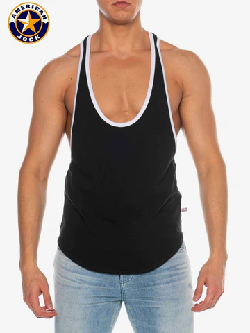 Go Softwear/American Jock Bodybuilder Tank Top - Black/White