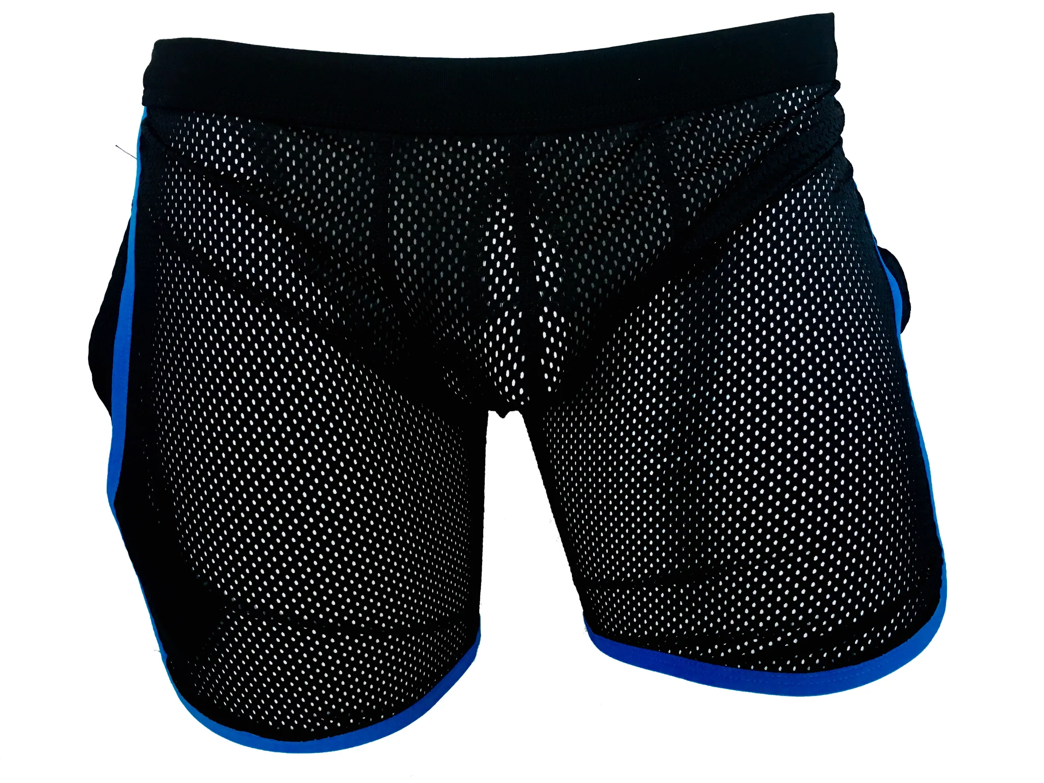 Knobs Mesh Gym Shorts Pocket - Black/Blue