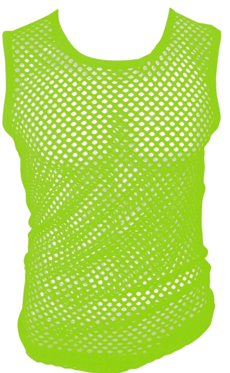 Knobs A319 Fishnet Tank - Neon Green - sale