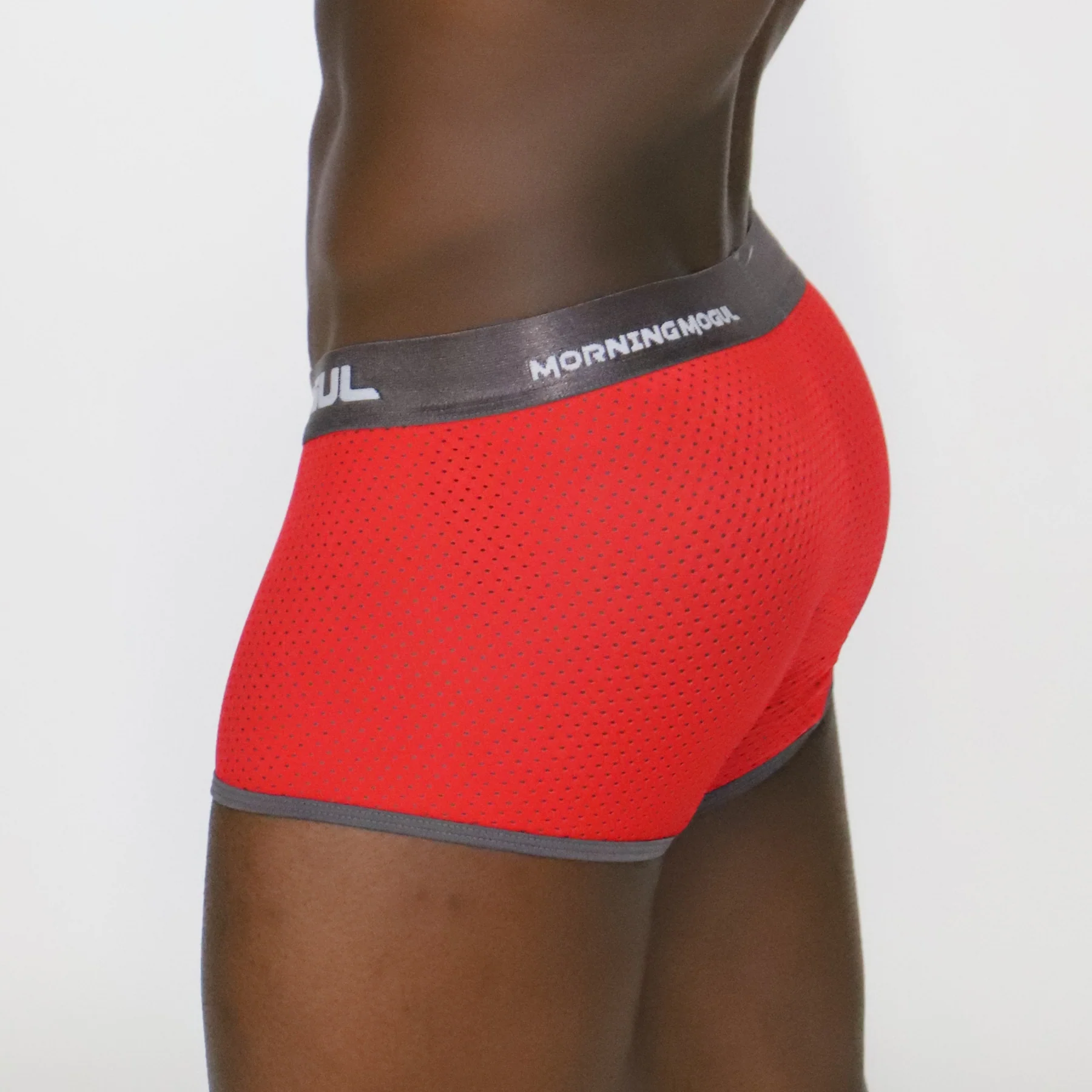 Morning Mogul Cameron Boxer Trunk - Red/White - sale
