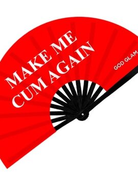 Make Me Cum - Satin Bamboo Fan