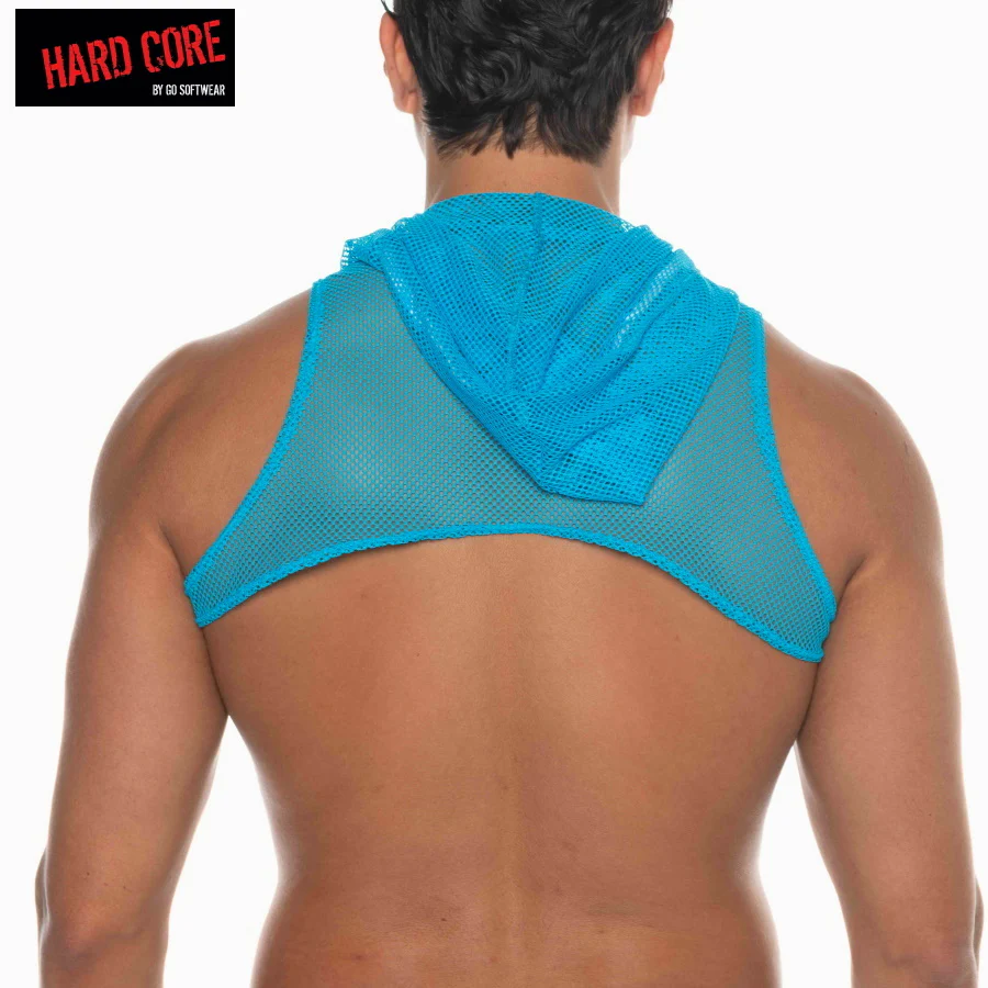 Go Softwear/American Jock Hard Core Tryst Mesh Hooded Harness - Turquoise