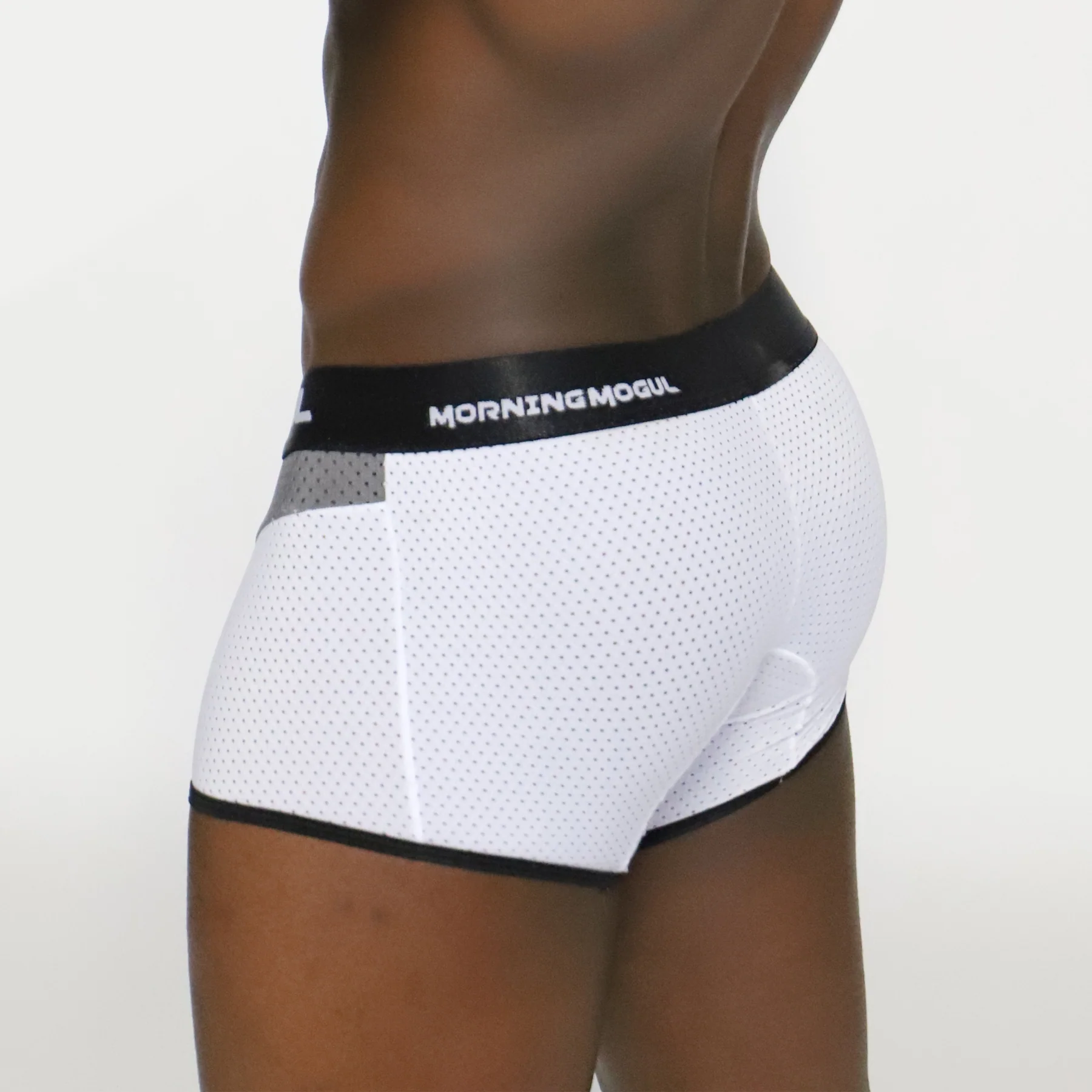 Morning Mogul Kieray Boxer Trunk - White/Grey - sale