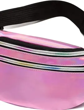Knobs Metallic Crystal Fanny Pack - Hot Pink