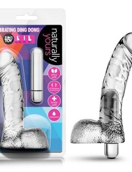 Naturally Yours Vibrating Clear Dildo