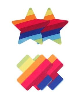 Pretty Pasties Pride Cross & Star 2 Pair