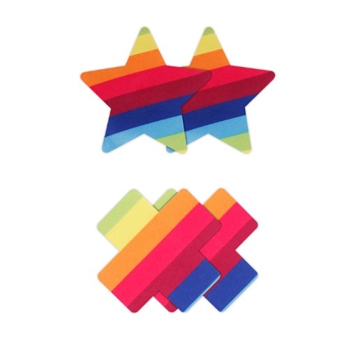 Pretty Pasties Pride Cross & Star 2 Pair