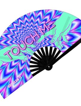 Satin Bamboo Fan - Touch Me