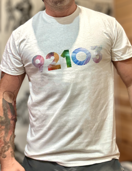 Humanity Lifestyle Co. 92103 Rainbow Palms Tee - White
