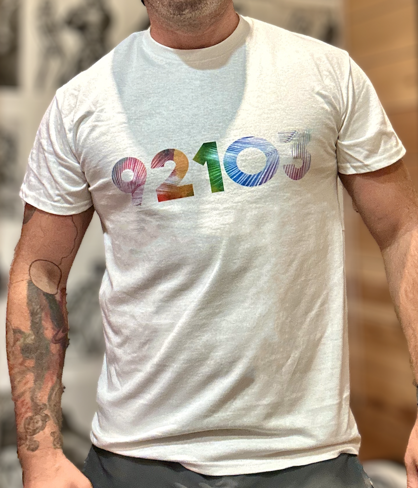 Humanity Lifestyle Co. 92103 Rainbow Palms Tee - White