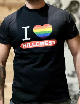 Humanity Lifestyle Co. I Rainbow Heart Hillcrest Sign Tee - Black