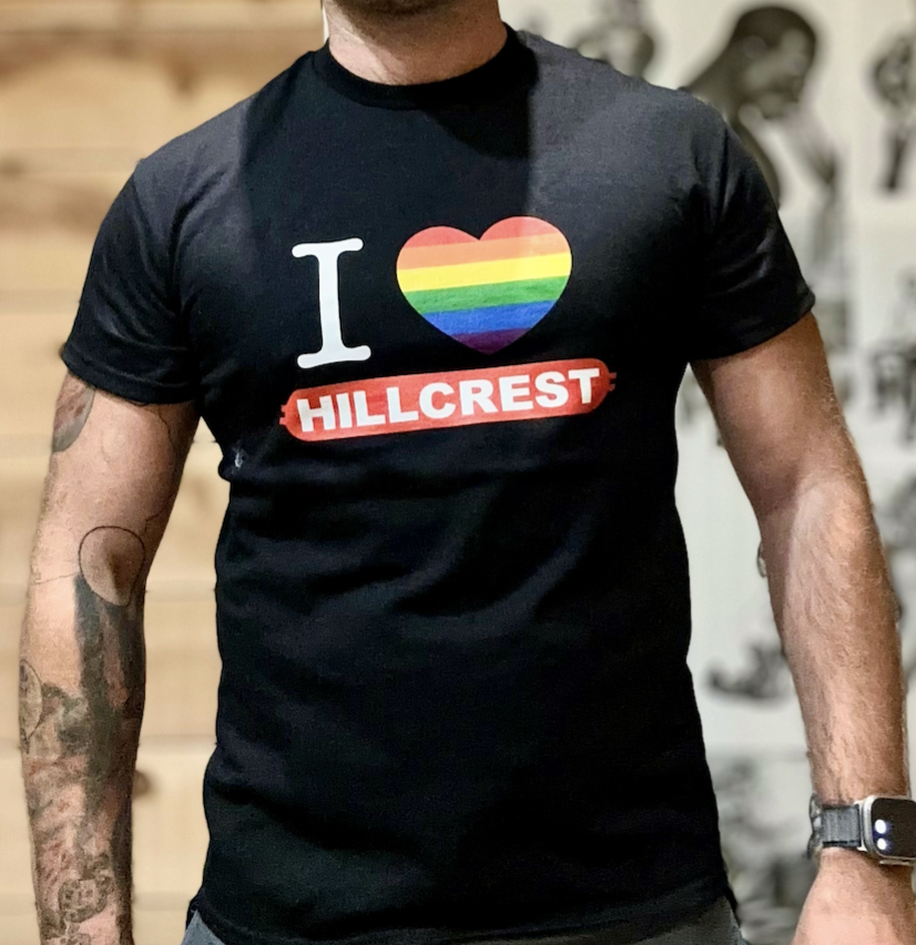 Humanity Lifestyle Co. I Rainbow Heart Hillcrest Sign Tee - Black