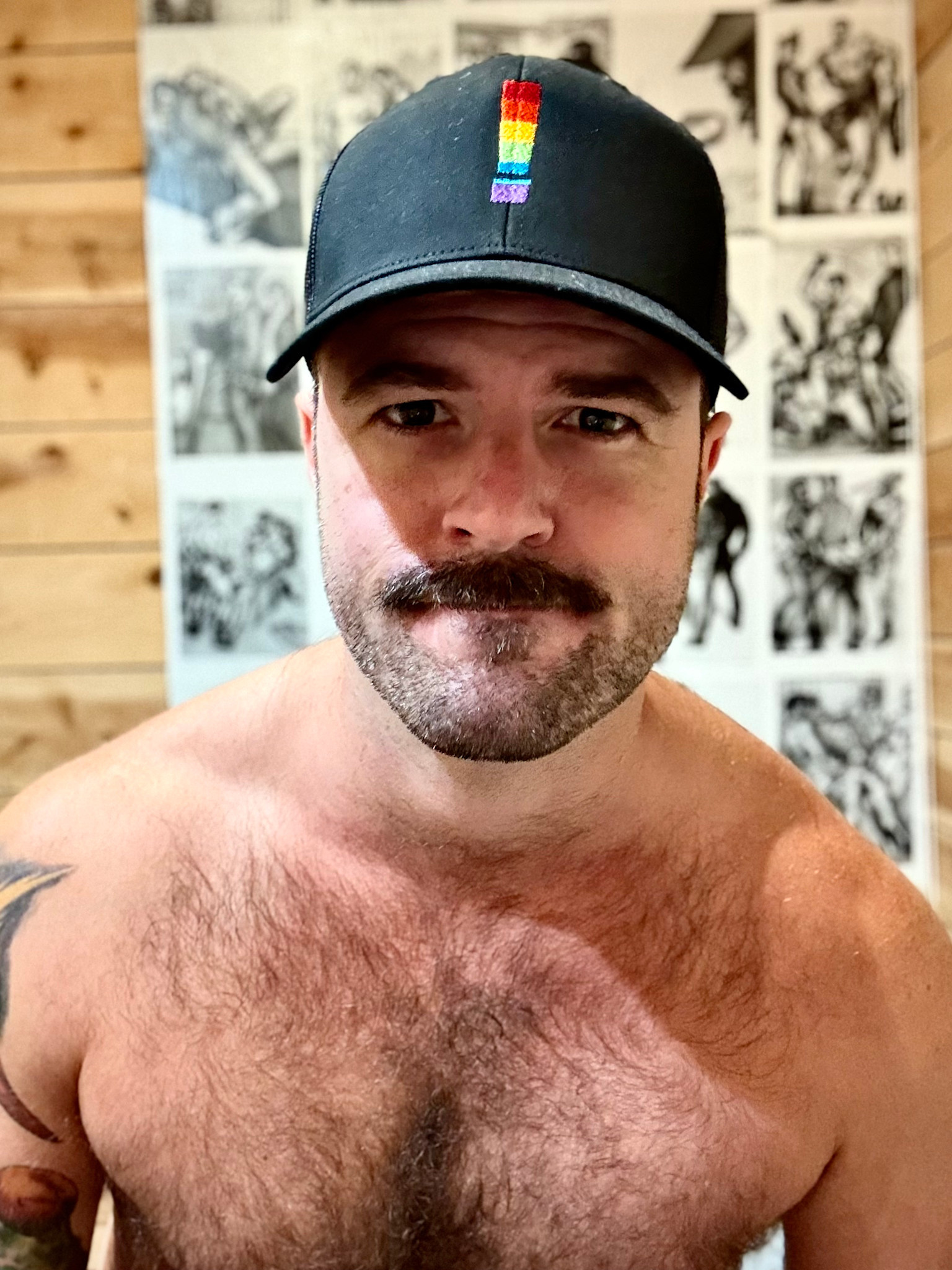 Humanity Lifestyle Co. HLC Impact Logo Trucker Hat - Rainbow - Black