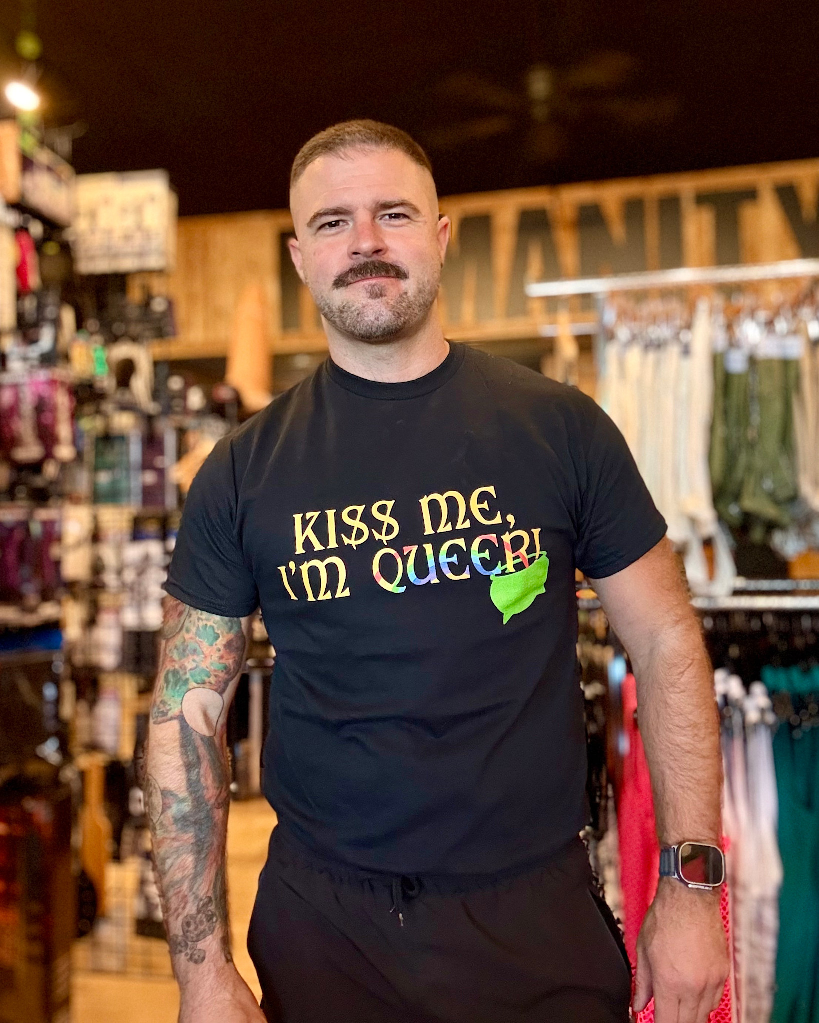 Humanity Lifestyle Co. HLC KIss Me I'm Queer Basic Tee - Black