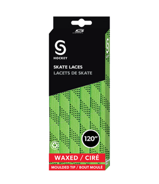 ELITE HOCKEY LACE LIME GREEN WAX