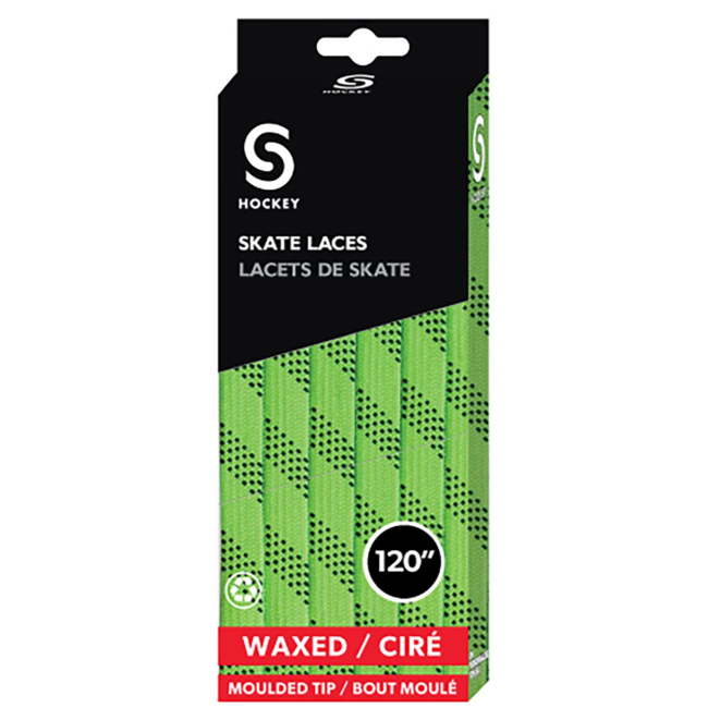 ELITE HOCKEY LACE LIME GREEN WAX