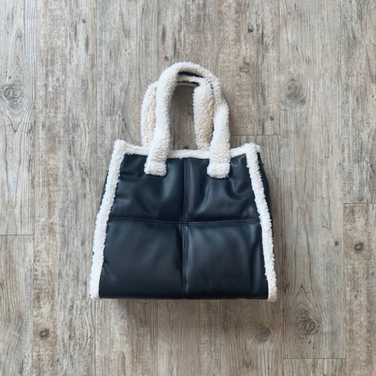 Sondra Roberts Sondra Roberts Quilted Shearling Tote