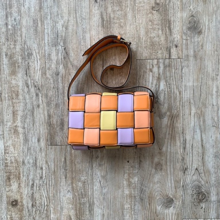 Sondra Roberts Woven Colorblock Crossbody