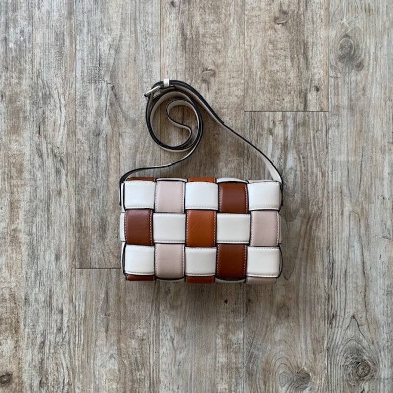 Sondra Roberts Woven Colorblock Crossbody