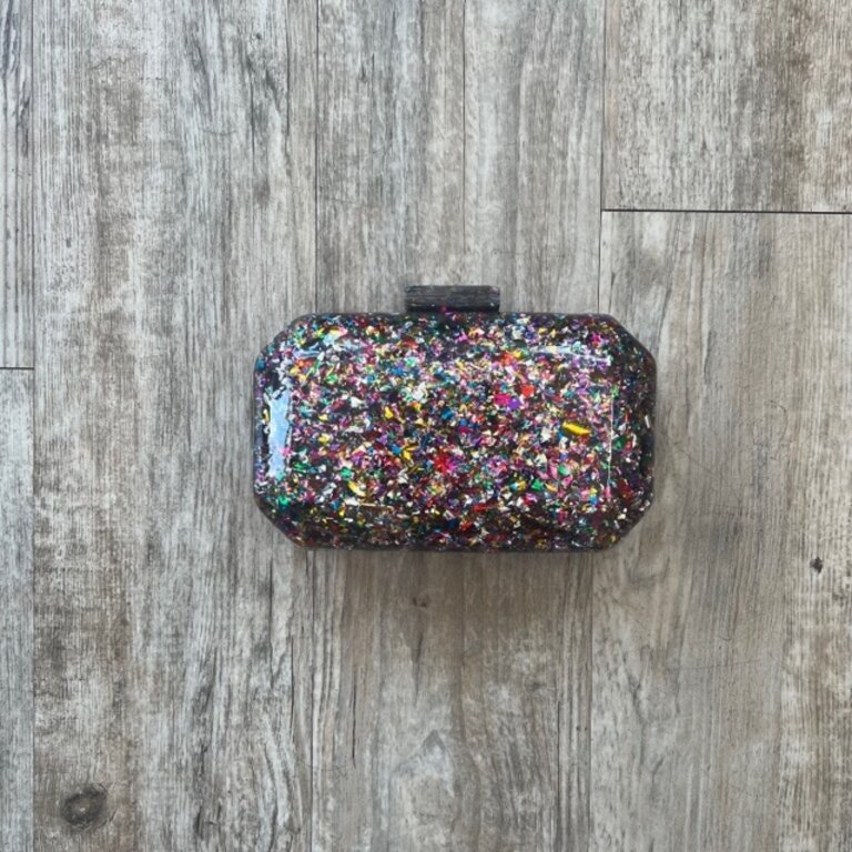 Sondra Roberts Confetti Box Clutch