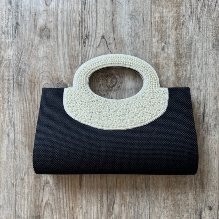 Grey Unique Design Pearl Bag