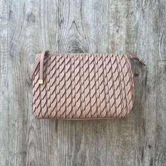 Sondra Roberts Pleated Crossbody with Chain