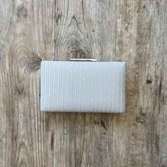 Sondra Roberts Sondra Roberts Metallic Thread Herringbone Clutch