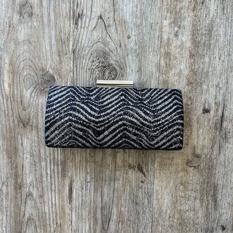 Sondra Roberts Sondra Roberts Frame Wave Glitter Clutch