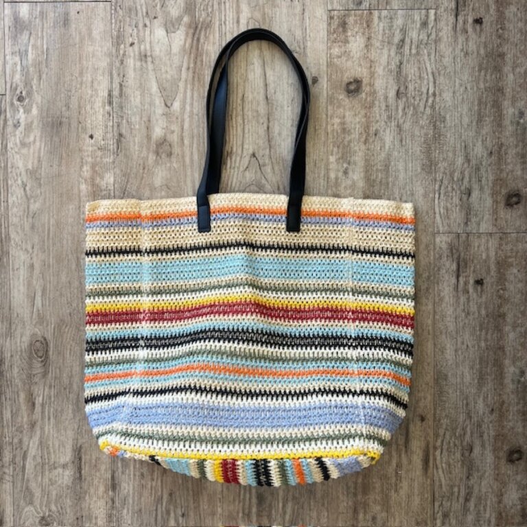 Urban Expressions Mary Stripe Raffia Tote