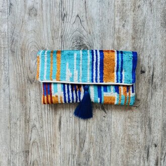 Acya Design Acya Design Silk Stripe Clutch