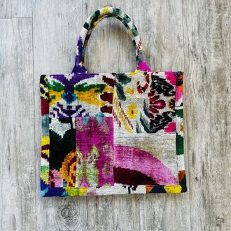 Acya Design Acya Silk Ikat Patchwork Large Tote SS