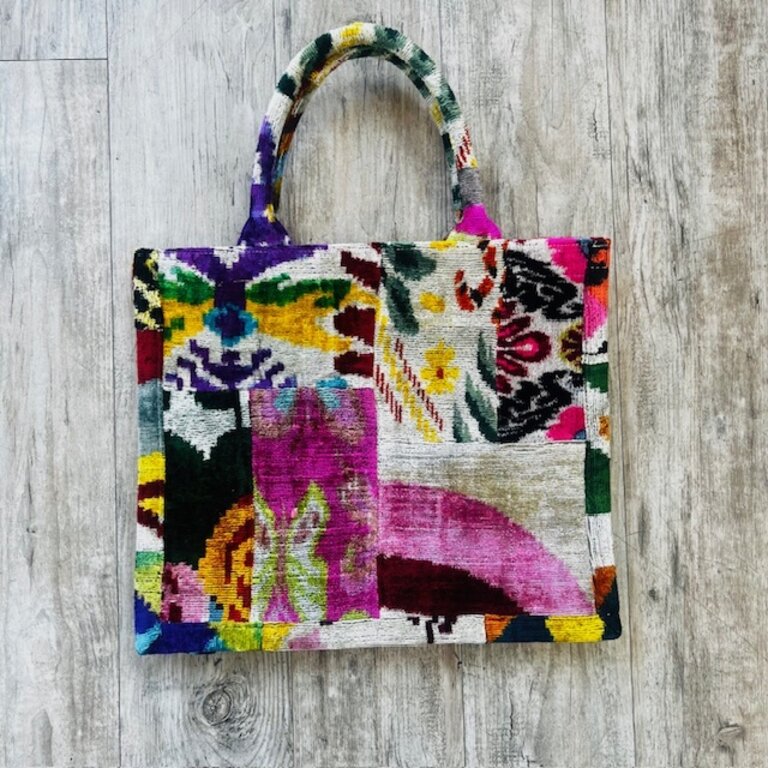 Acya Design Acya Silk Ikat Patchwork Large Tote SS