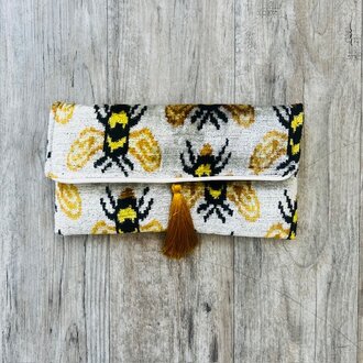 Acya Design Acya Silk Ikat Bee Clutch w/ Chain SS