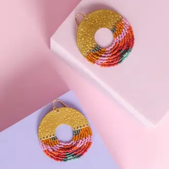 Mayana Design Mayana Design  Circle Fringe Earring