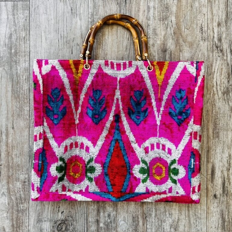 AYCA AYCA Silk Ikat Large Tote w/ Bamboo