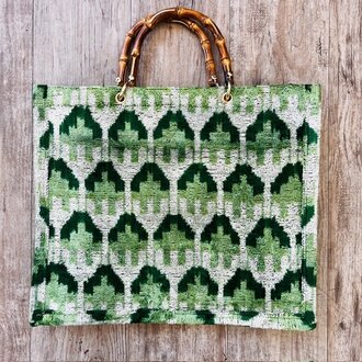 AYCA AYCA Silk Ikat Large Tote w/ Bamboo