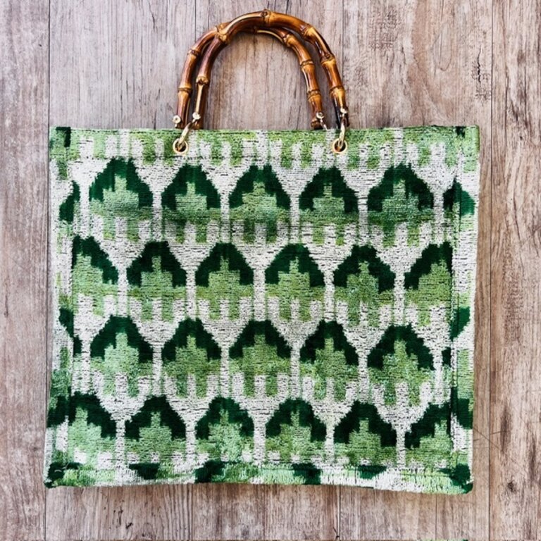 AYCA AYCA Silk Ikat Large Tote w/ Bamboo