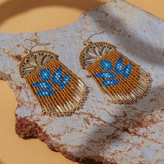 Mayana Design Mayana Beaded Lotus Earring