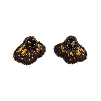 Mayana Design Mayana Embroidered Scallop Earring
