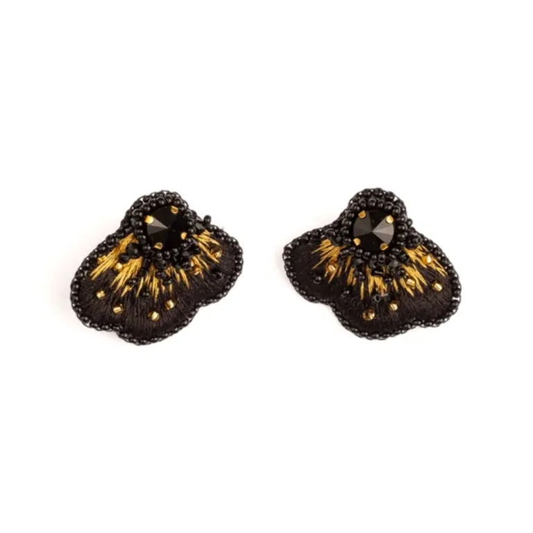 Mayana Design Mayana Embroidered Scallop Earring