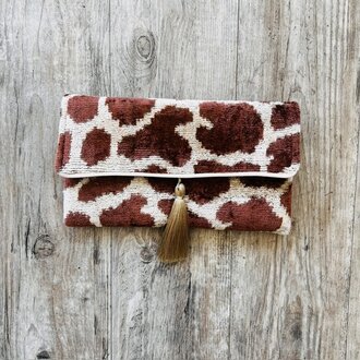 AYCA AYCA  Ikat Silk Clutch w/ Chain